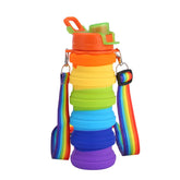 Collapsable Gay Water Bottle With LGBT Lanyard